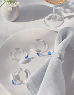Glass Fish Napkin Rings – Set of 4