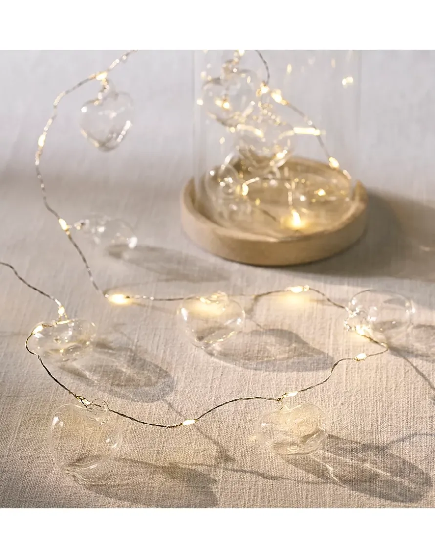 Glass Heart Fairy Lights – 24 Bulbs