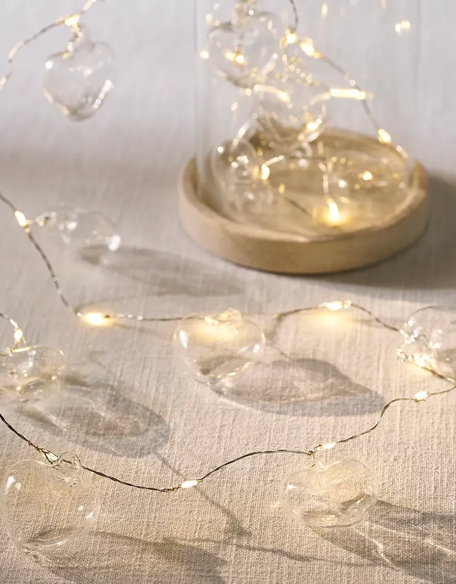 Glass Heart Fairy Lights – 24 Bulbs