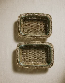 Glass & Seagrass Oven Dish – Medium