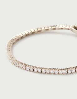 Gold-Plated Cubic Zirconia Tennis Bracelet