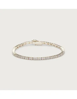Gold-Plated Cubic Zirconia Tennis Bracelet