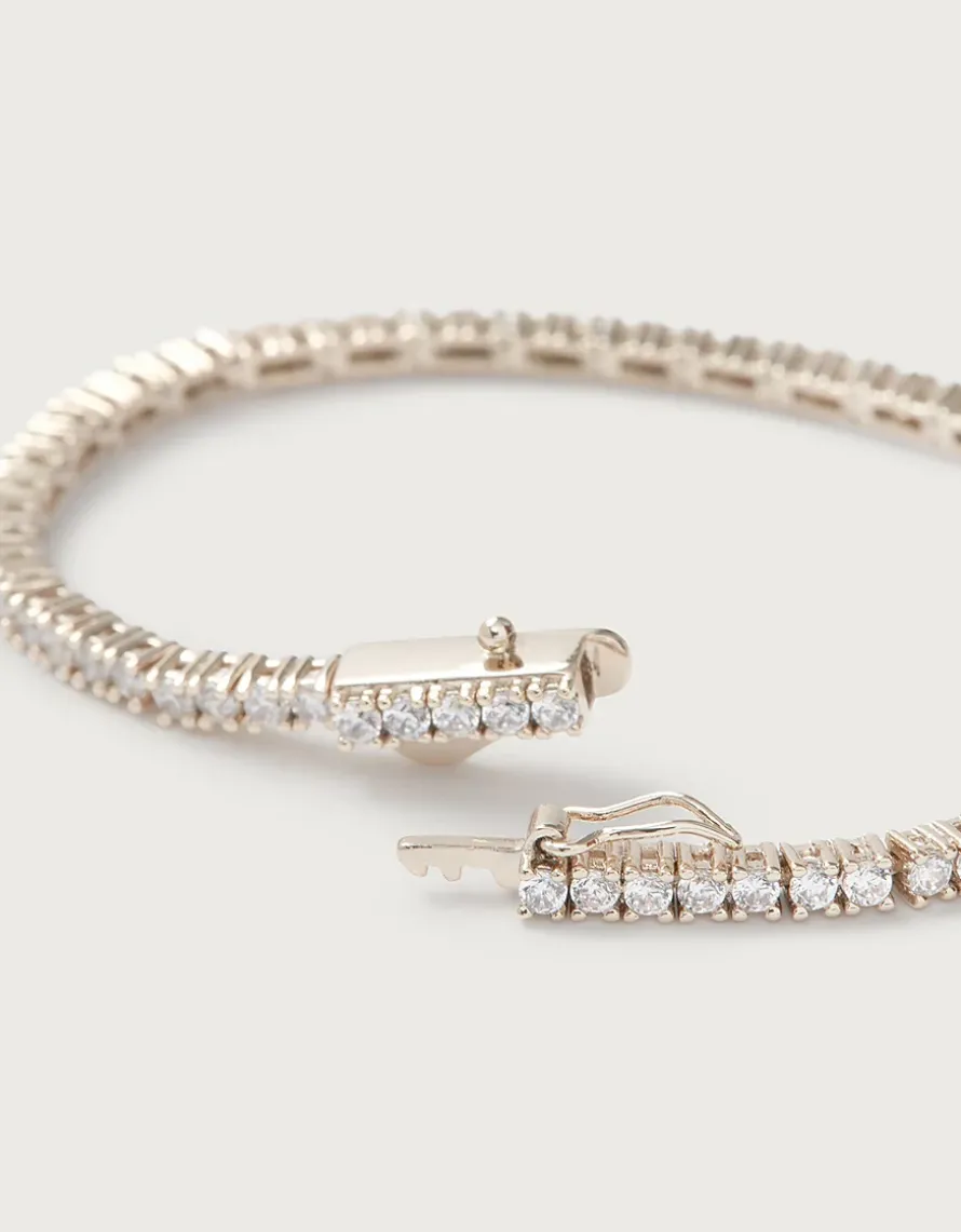 Gold-Plated Cubic Zirconia Tennis Bracelet