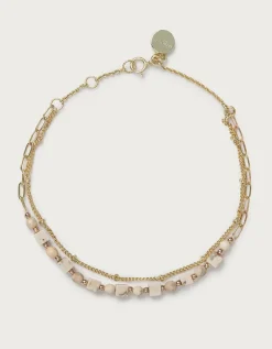 Gold Plated Delicate Beaded Bracelet