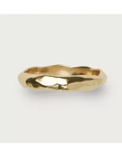 Gold Plated Hammered Ring