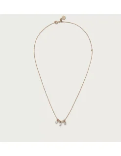 Gold Plated Moonstone Droplet Necklace