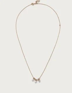 Gold Plated Moonstone Droplet Necklace