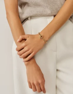 Gold Plated T-Bar Bracelet