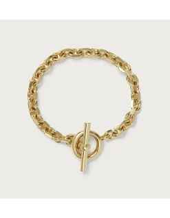 Gold Plated T-Bar Bracelet