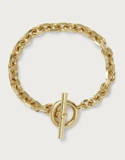 Gold Plated T-Bar Bracelet