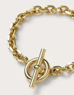Gold Plated T-Bar Bracelet
