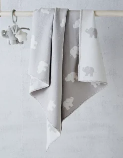 Grey Elephant Baby Blanket
