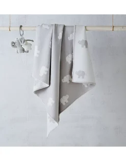 Grey Elephant Baby Blanket