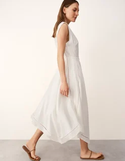 Handkerchief Hem Dress with Ladder Detail