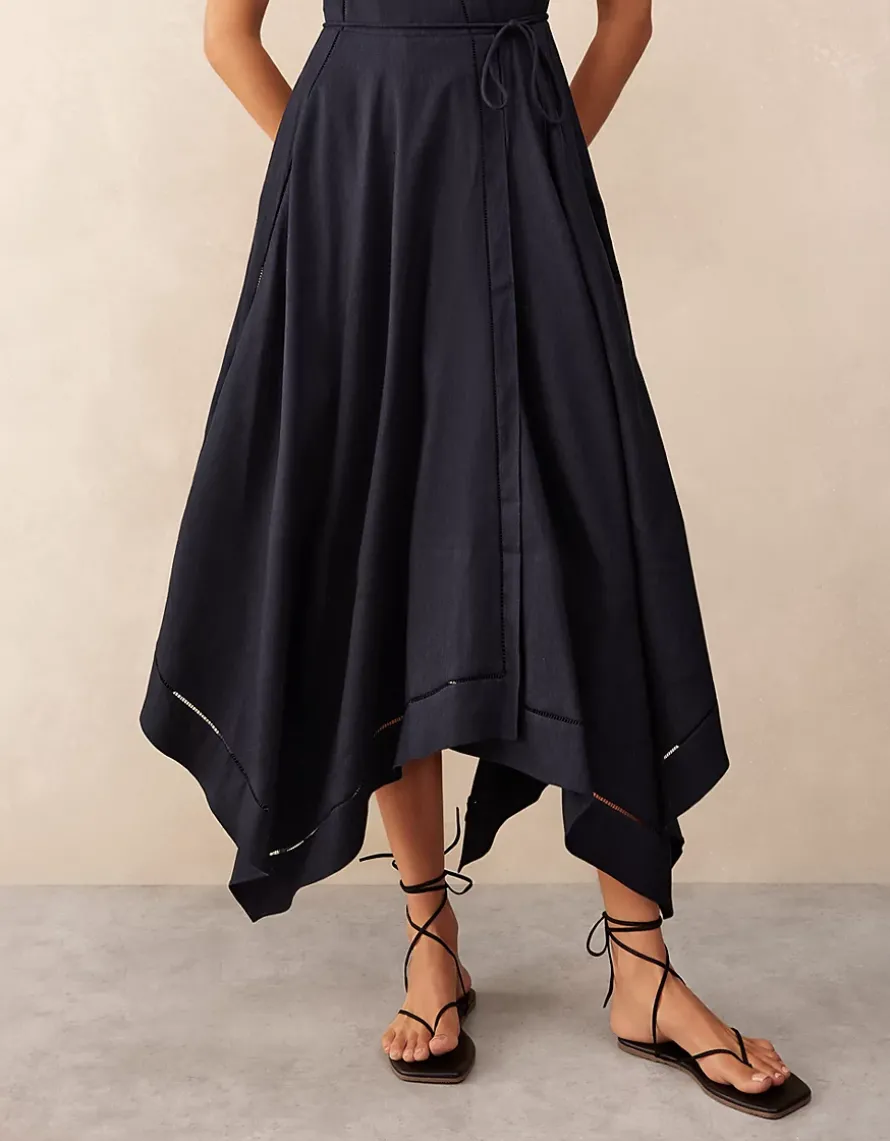 Handkerchief Hem Dress with Ladder Detail