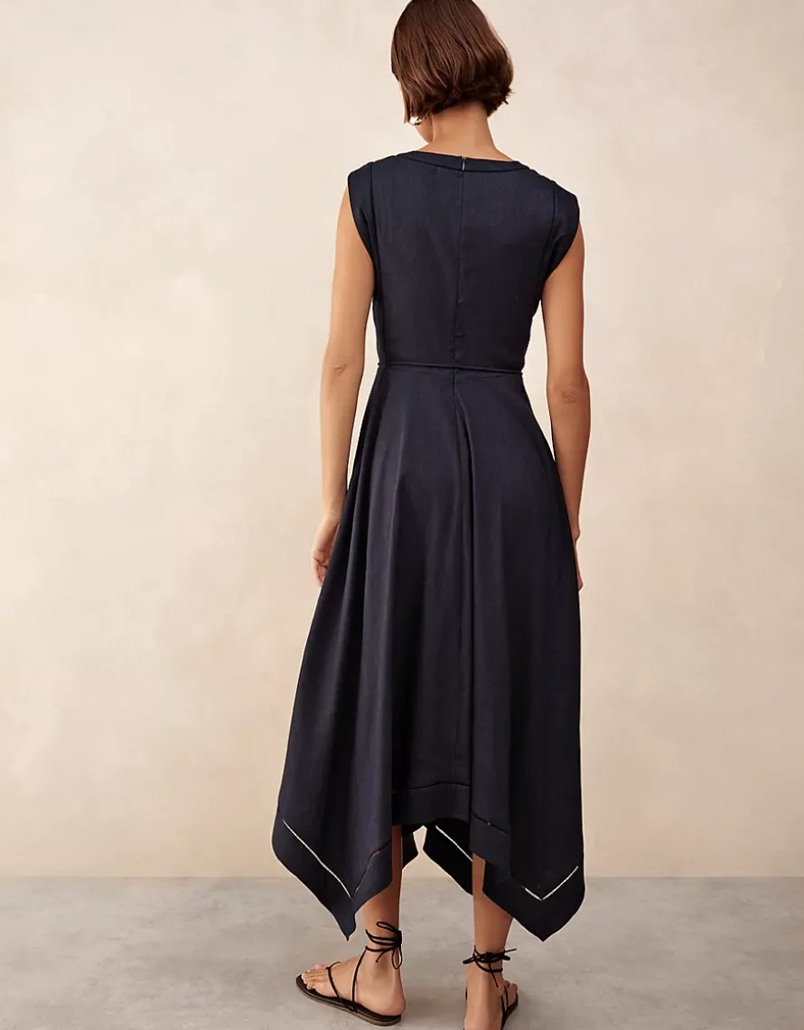 Handkerchief Hem Dress with Ladder Detail