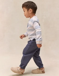 Happy Crab Striped Jumper — with Cashmere (0–4yrs)