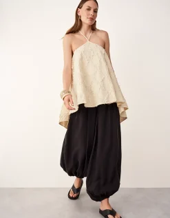 Jacquard Halter Neck Top
