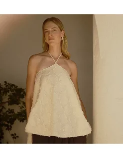Jacquard Halter Neck Top
