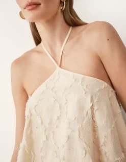 Jacquard Halter Neck Top