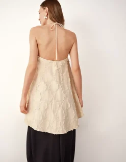 Jacquard Halter Neck Top