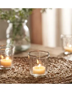Jago Hammered Glass Tealight Holder – Small
