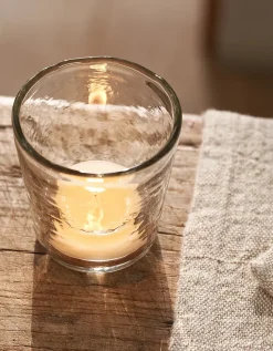 Jago Hammered Glass Tealight Holder – Small