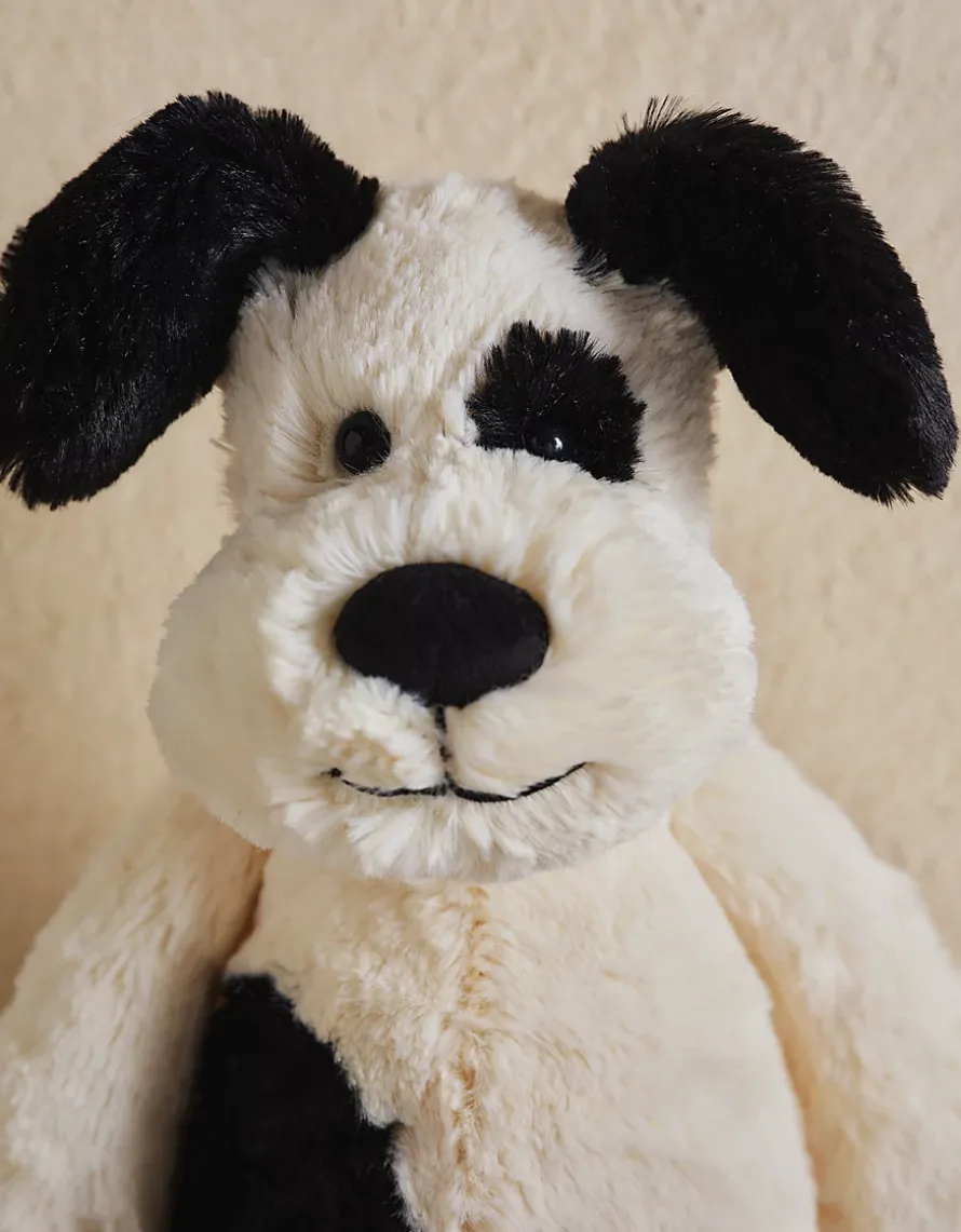 Jellycat Bashful Black & Cream Puppy – Medium