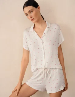 Jersey Heart Print Shortie Pyjama Set