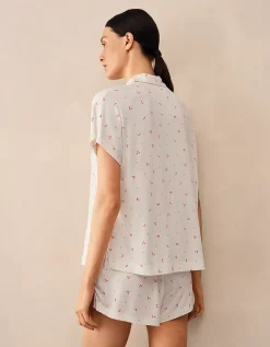 Jersey Heart Print Shortie Pyjama Set