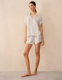 Jersey Heart Print Shortie Pyjama Set