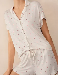 Jersey Heart Print Shortie Pyjama Set