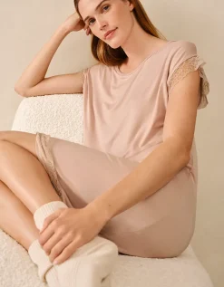Jersey Lace Hem Nightdress