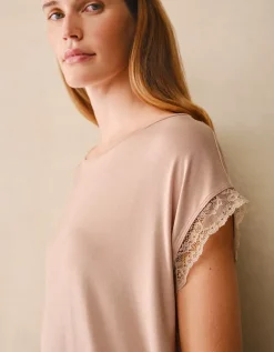 Jersey Lace Hem Pyjama Set