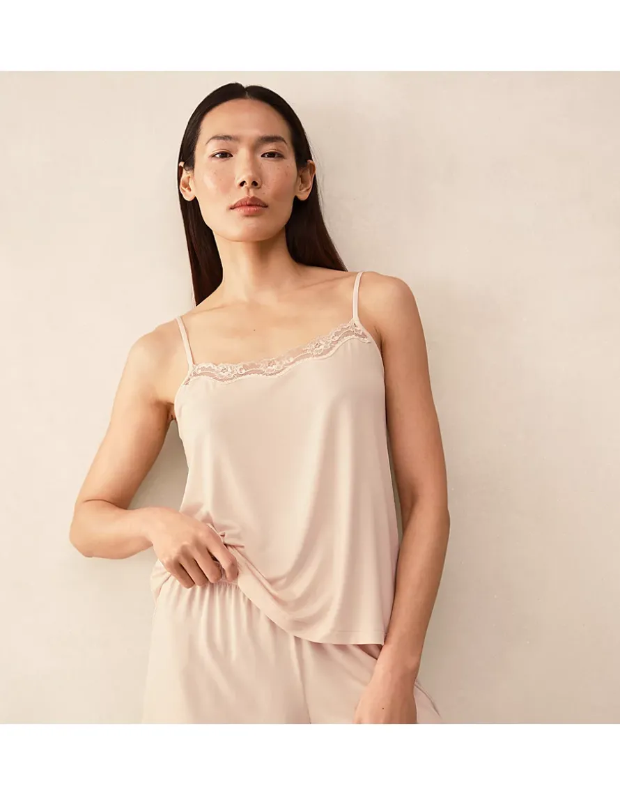 Jersey Lace Trim Shortie Pyjama Set