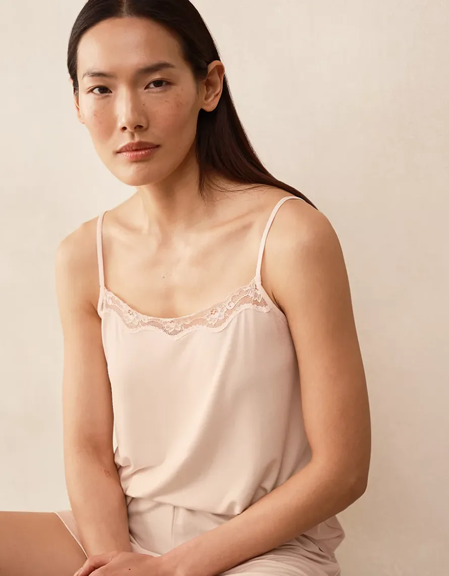 Jersey Lace Trim Shortie Pyjama Set