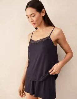 Jersey Lace Trim Shortie Pyjama Set