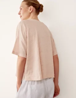 Jersey Linen Mixed Media Oversized T-Shirt