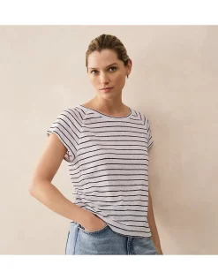 Jersey Linen Stripe Baby Tee