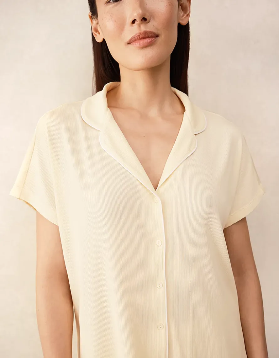 Jersey Ribbed Boxy Shortie Pyjama Set