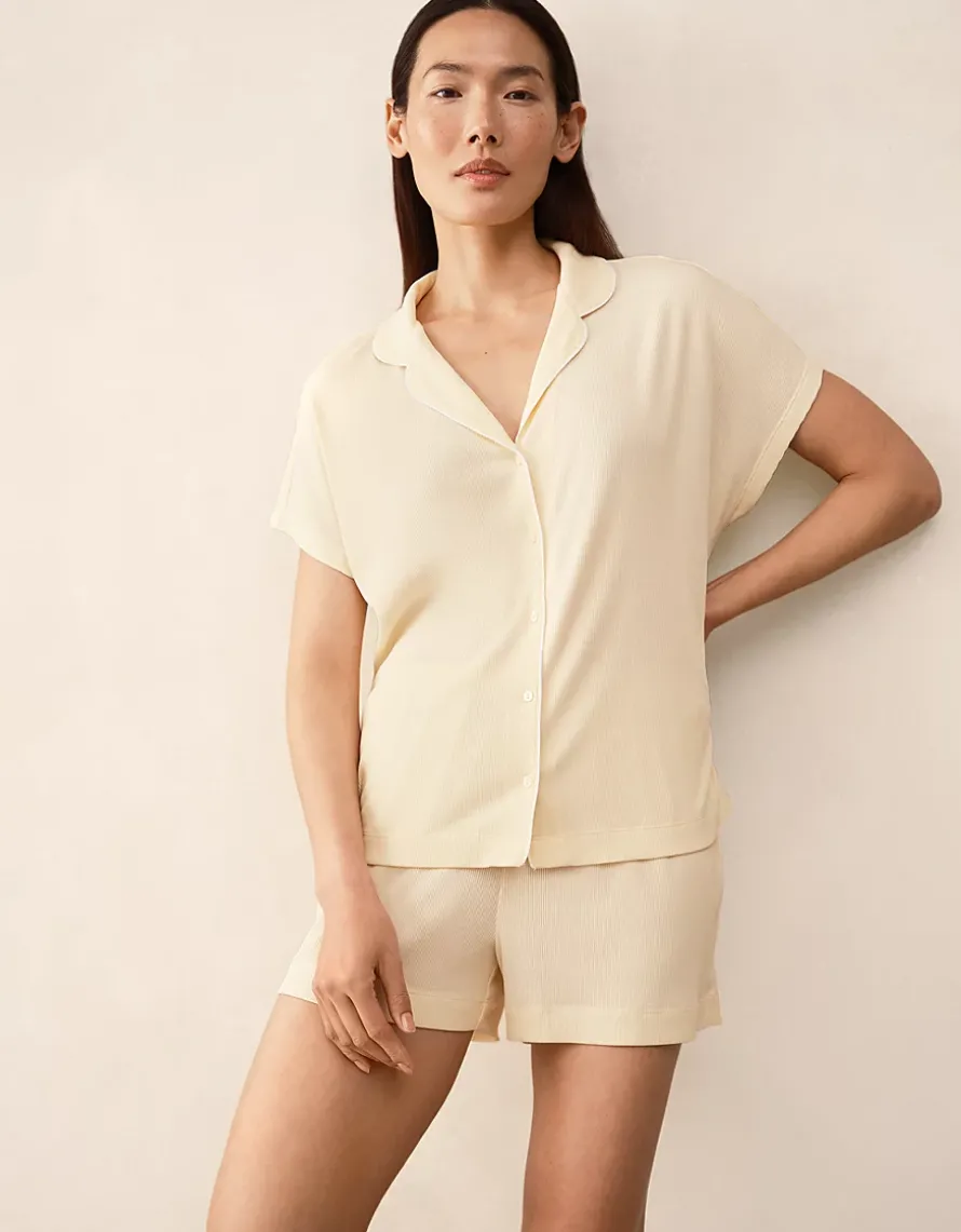 Jersey Ribbed Boxy Shortie Pyjama Set