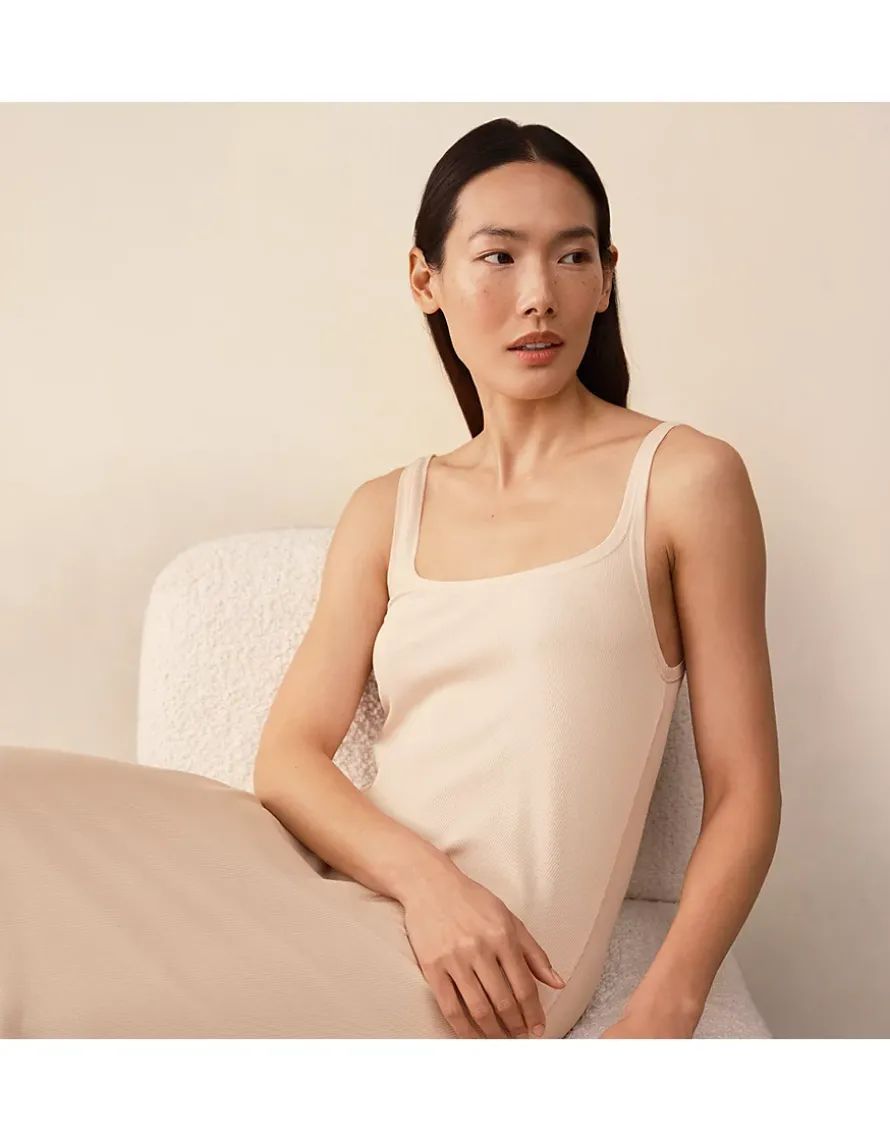 Jersey Ribbed Mesh Trim Nightie