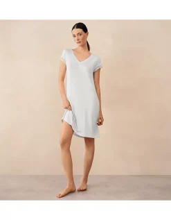 Jersey V-Neck Lace Trim Nightie