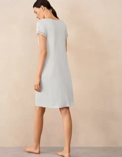Jersey V-Neck Lace Trim Nightie