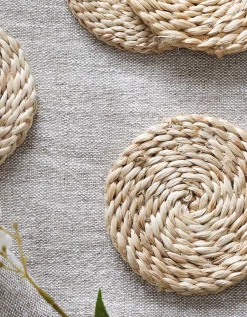 Jute Woven Coasters – Set of 4