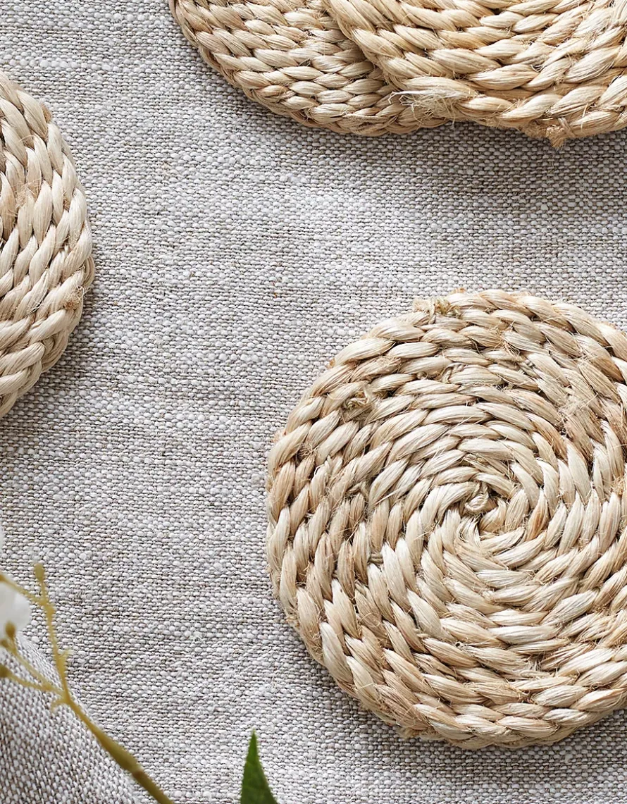 Jute Woven Coasters – Set of 4