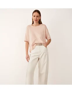 Knitted T-shirt with Recycled Cotton