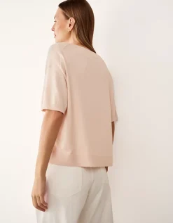 Knitted T-shirt with Recycled Cotton