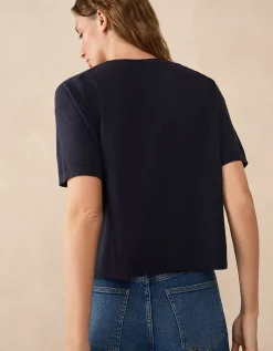 Knitted T-shirt with Recycled Cotton