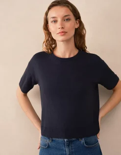 Knitted T-shirt with Recycled Cotton